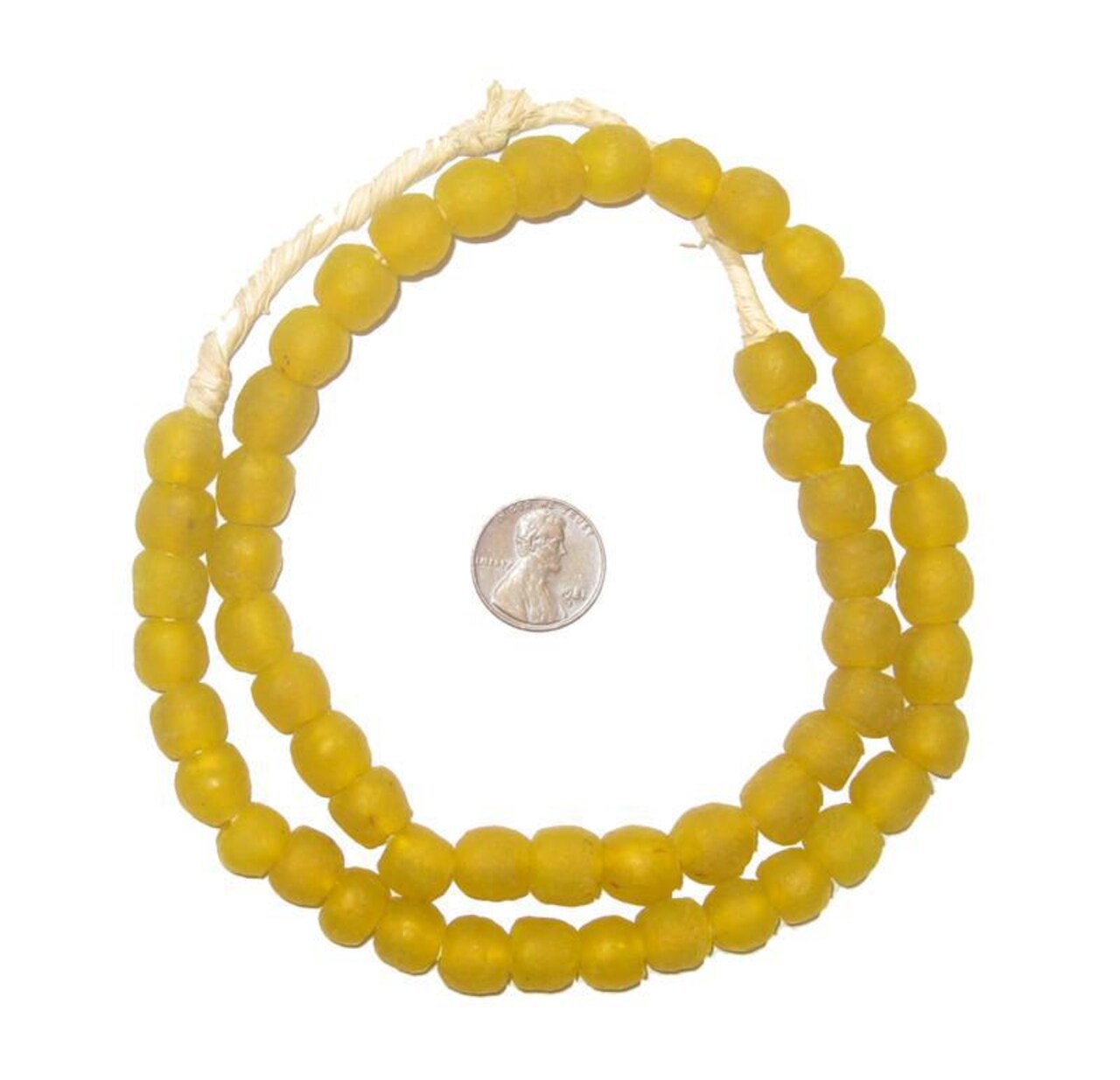 The Bead Chest African Recycled Glass Beads, 11mm - Full Strand Eco-Friendly Fair Trade Sea Glass Beads from Ghana Handmade Ethnic Round Spherical Tribal Boho Krobo Spacer Beads